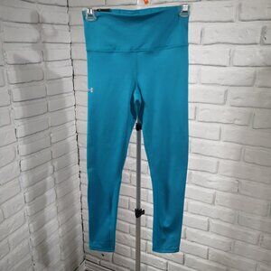 NWT Under Armour Ladies Size XS Teal Blue Fitted Hi-Rise Ankle Leggings
